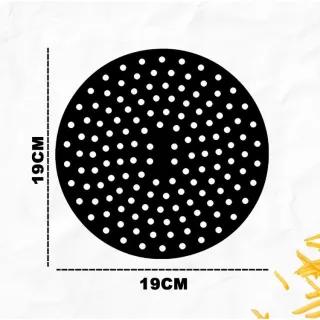 Protetor Universal de Silicone para Air Fryer - Redondo/Quadrado - REDONDO VERMELHO