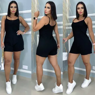 Viscrolaycra feminino macaquinho alcinha - Verde Militar