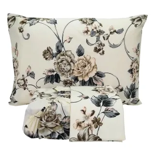 Lençol Queen Microfibra Estampado 03 Peças - Com Lese - Único