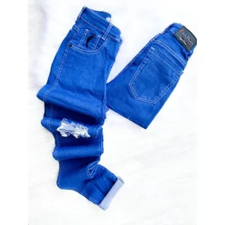 Cintura alta Sal e Pimenta jeans calça - Forma PEQUENA/ corte/ B 0337