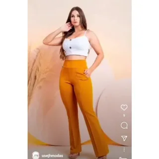 Flare feminina calça - Raryel - Roso pink