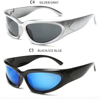Óculos de Sol Retro Funcional Punk para Homens e Mulheres - C1