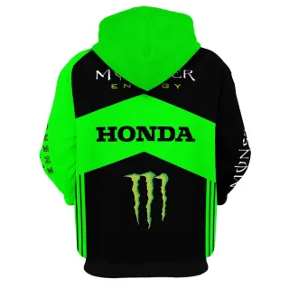 Moletom Honda Monster Skull Masculino - Uniforme Moto Gp - Vermelho