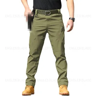 Calça Tática Respirável Multi Pocket Slim Fit Anti Rasgos IX9 - Homens Mulheres - Ix9 (Esticar) - Cinza