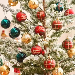 Conjunto de Ornamentos para Festa em Casa - 42pcs Bolas Grandes de Natal Multicor - E2#24PCS 6CM