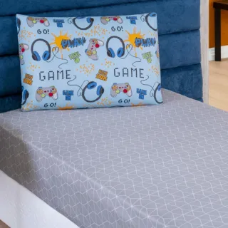 Decoração Quarto Lençol Solteiro Infantil Astronauta Menino com Fronha - 2 Peças - game