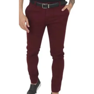 Tendência 2023: Calça Sarja Masculina Slim Fit com Elastano em várias cores - Caramelo