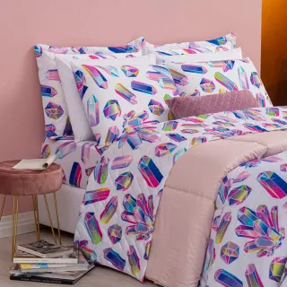 Lençol Solteiro Microfibra Estampada - Jogo de 02 Peças - Único