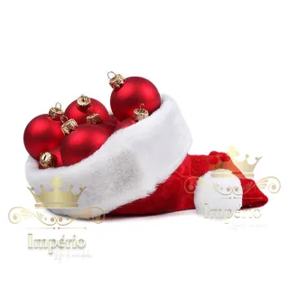Promoção: Kit Natal Mista Vermelha Prata - 60 Bolas Lisa Fosca Glitter - Único