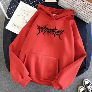 Fashion Hooded Hoodie Jacket Loose Printed Long Sleeve - Men Women - Preto