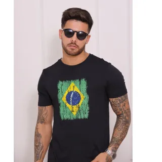 Camiseta Premium Masculina Brasil Seleção Brasileira 100% Algodão - GG