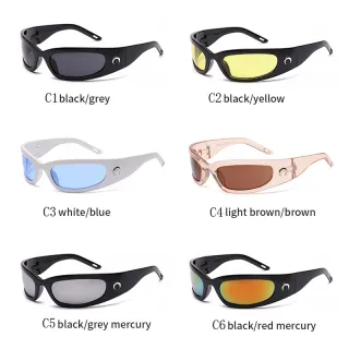 Óculos de Sol Trend Sunvisors Punk Style 2022 - Ciclismo ao Ar Livre Hip Hop - C2