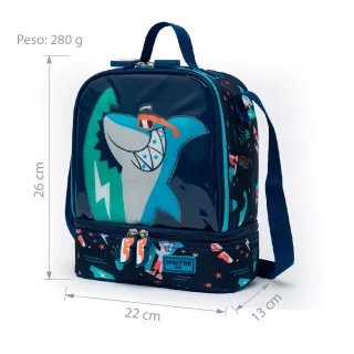 Mochila de Rodinha Infantil Kit Escolar - Tubarão Unicórnio - Unicórnio Roxo