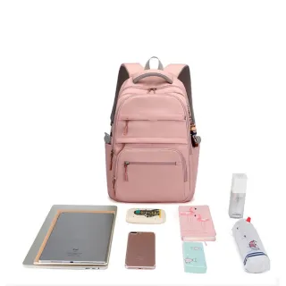 Mochila impermeável unissex grande Jx1436 para escola em nylon - Azul