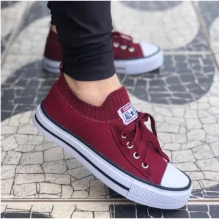 Meia All Star Feminino Tênis - All Star MEIA - Bordo
