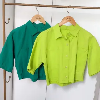 Botões Cropped Social Camisa - Branco