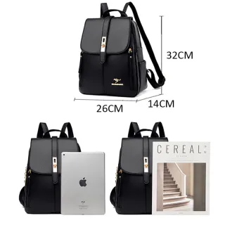 Mochila Média Feminina de Couro Sintético 