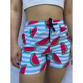 Moda Praia Feminina Shortinho Tactel Saida de Praia Piscina - SNOPPY AMARELO