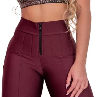 Cinta de Compressão Vinho para Calça Feminina Lipo - Preto