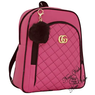 Bolsa Feminina em Courino Fashion com Alças Reguláveis e Lindo Chaveiro Pom pom - 58 Café Pompom