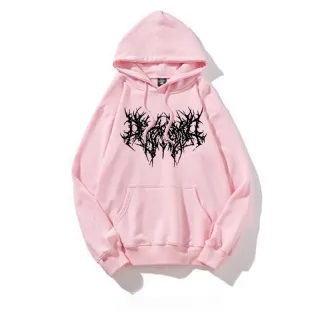 Fashion Hooded Hoodie Jacket Loose Printed Long Sleeve - Men Women - Preto