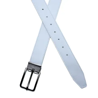 Ótimo Preço! Kit Dupla Face Cintos Social Masculino Branco + Preto - BRANCO/PRETO