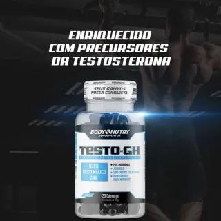 Body Nutry Testo-Gh Suplemento - Pote com 120 cápsulas - Refil 30 Cápsulas