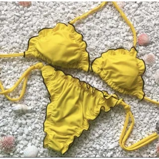 Fio Dental Biquíni Cortininha Feminino Empina Bumbum Amarração Bojo Removível - Zebra