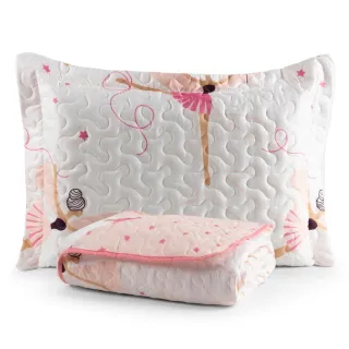 2 Peças Cobre Leito Infantil Solteiro Astronauta Azul Menino Menina - Vale dos Dinos