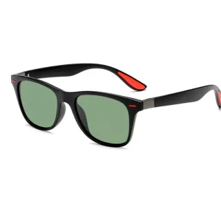 UV400 Óculos de Sol Clássicos Quadrados para Viagem e Ciclismo - C7.Green