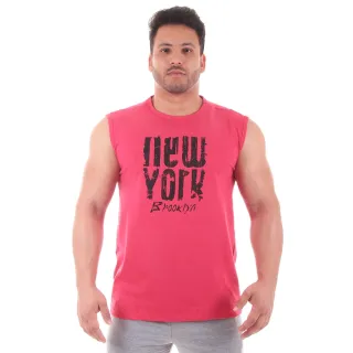 Estampada Camiseta Regata Masculina Verão Casual - BRANCO 2