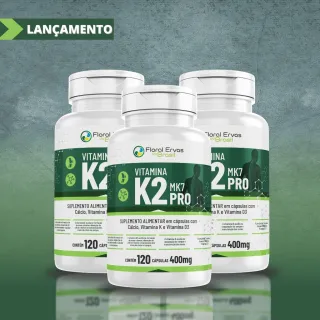 Vitamina K2 Pro + Vit D3 e Cálcio - Suplemento para Ossos e Dentes - Único