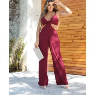 Pantalona Feminina Macacão - Vermelho