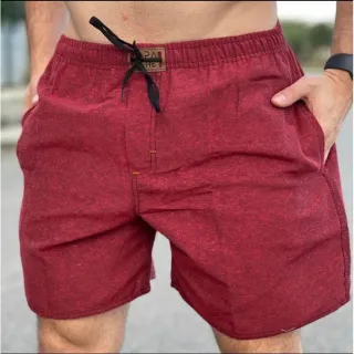 Short Ricardinho em algodão casual/ Bermuda brim - Laranja