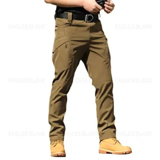 Calça Tática Respirável Multi Pocket Slim Fit Anti Rasgos IX9 - Homens Mulheres - Ix9 (Esticar) - Cinza