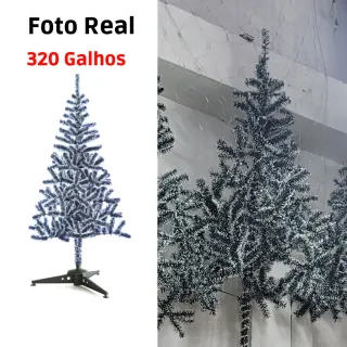 Decoração Natal Arvore Nevada 1,80 Metros Grande - Raryel - 1,80 Metros/ 320 Galhos Nevada