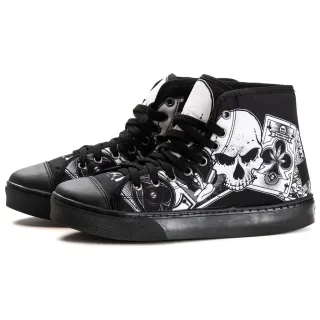 Tênis Metal Rock Caveira Urbana Moda Bizarra - Estampado