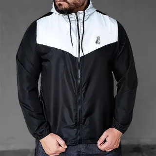 Corta Vento Masculino com Forro no Capuz e Cordão de Ajuste - Vermelha com Preta