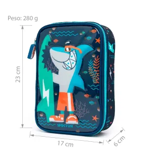 Mochila de Rodinha Infantil Kit Escolar - Tubarão Unicórnio - Unicórnio Roxo