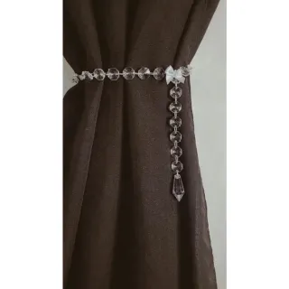 Economia de energia - Lustre luminária 68 cm com pingentes para cortina - Único