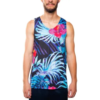 Camiseta Regata Masculina Algodão Azul Praia Verão MXC BRASIL