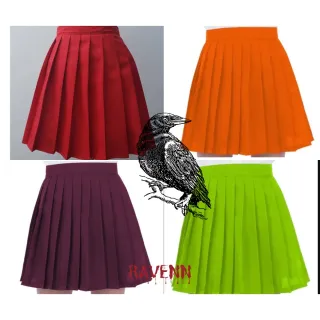 Saia Plissada Cosplay Colegial Lisa (13 Tamanhos) - Azul Céu