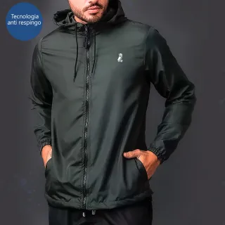 Corta Vento Masculino com Forro no Capuz e Cordão de Ajuste