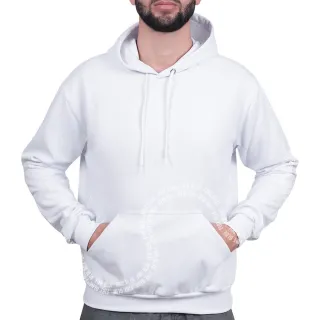 Promoção Moletom Canguru Unissex Liso Flanelado - Blusa de Frio Masculino e Feminino - Branco