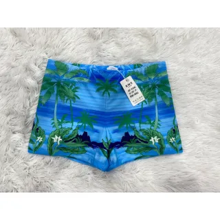 Moda Praia Masculina Estampada Boxer Sunga RWX A1040 - Azul Claro