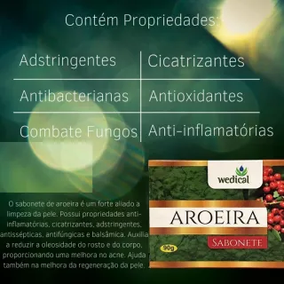 Sabonete Wedical Aroeira em Barra 90g - Único