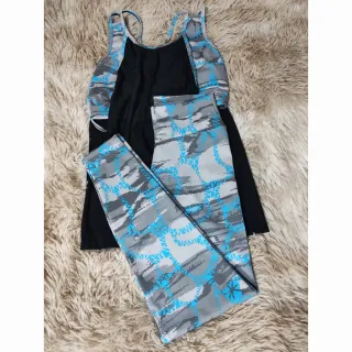 Moda Fitness Feminina Conjunto Trio Calça E Top + Blusa Embutida - 11