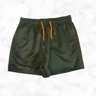 Verão Masculino Tactel Grosso Liso Shortinho Curto para Academia e Praia - Verde água