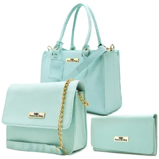 Carteira Fashion + Kit 2 Bolsa Lateral Feminina - Amarelo corrente