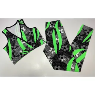 Conjunto de malhar fitness: calça legging e top cropped suplex - Estampa (DC) 13